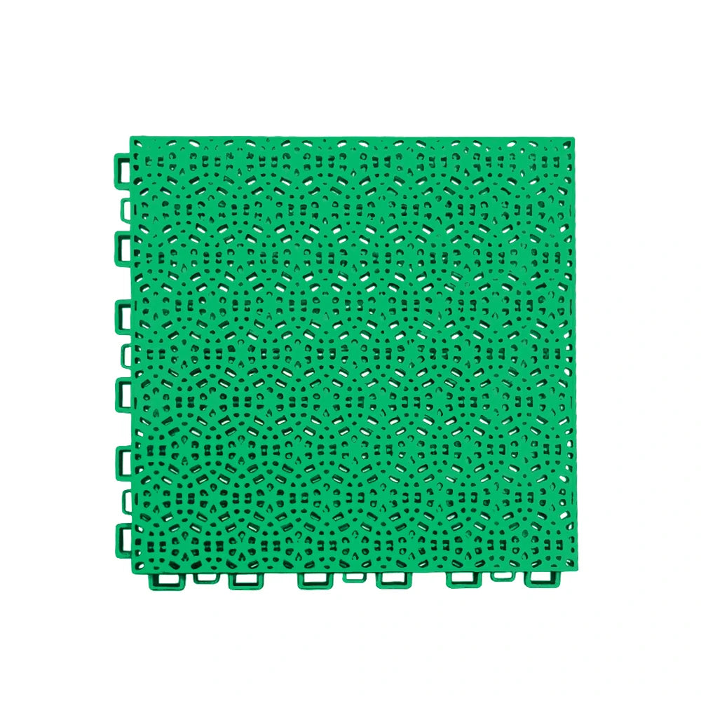 DUNK MASTER Interlocking Sports Floor Tiles - Anti-Slip Shock Absorbing Modular Court Flooring for Basketball Courts 10/20/30 Square Meters - Emerald Green