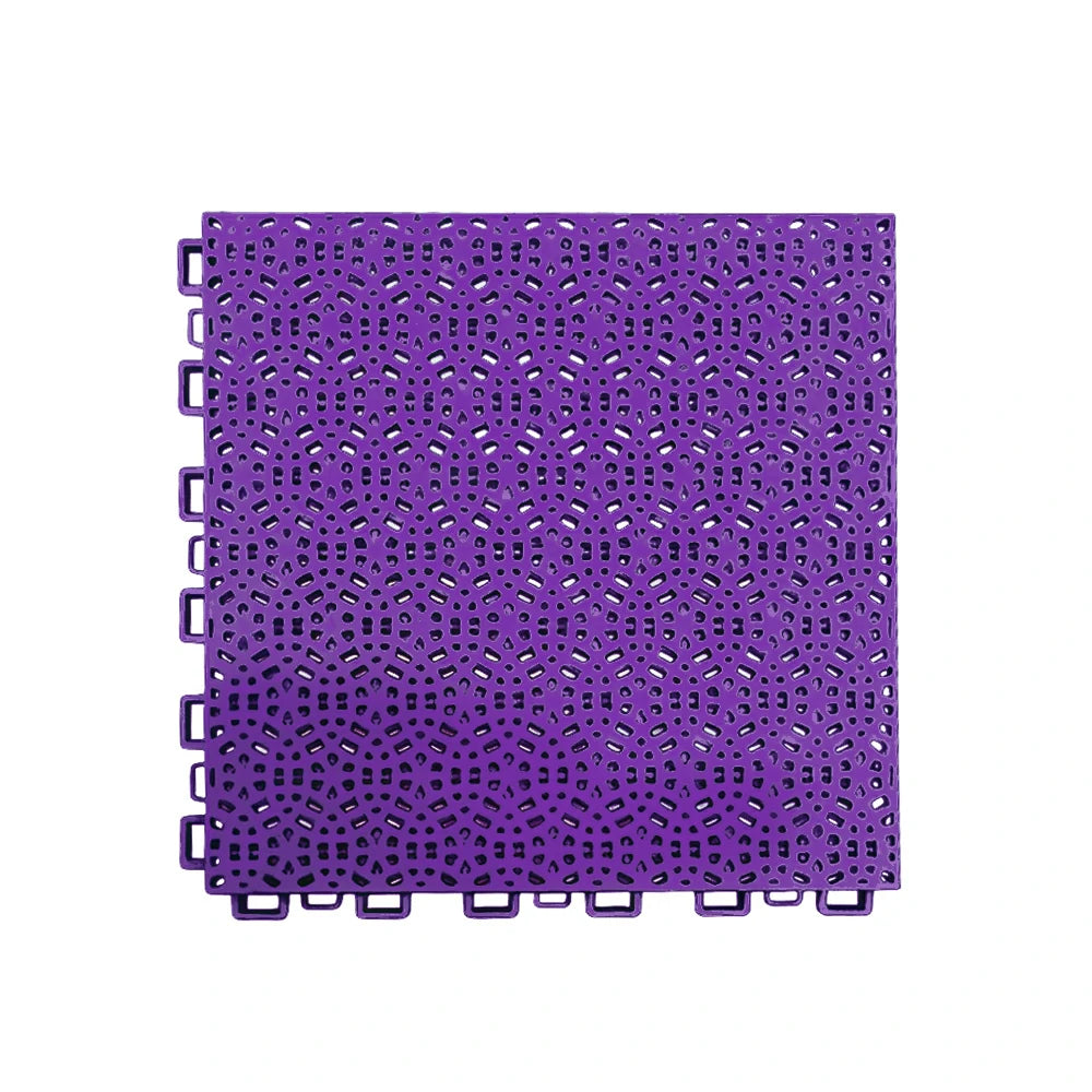 DUNK MASTER Interlocking Sports Floor Tiles - Anti-Slip Shock Absorbing Modular Court Flooring for Basketball Courts 10/20/30 Square Meters - Purple