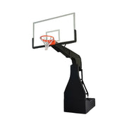 DUNK MASTER Basketball Hoops - Electric Hydraulic Lift, 10mm Tempered Glass Backboard, 3.05m Rim Height, Foldable Design & Easy Mobility