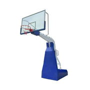 DUNK MASTER Basketball Hoops - Electric Hydraulic Lift, 10mm Tempered Glass Backboard, 3.05m Rim Height, Triple-Spring Rim & Safety Padding