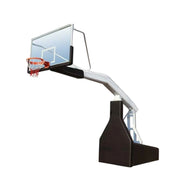 DUNK MASTER Basketball Hoops - Electric Hydraulic Lift, 10mm Tempered Glass Backboard, 3.05m Rim Height, Durable Heavy-Duty Base for Stability - Black
