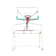 DUNK MASTER Basketball & Soccer Goal Combo - 1.8m x 1.05m Tempered Glass Backboard, 300cm x 200cm Soccer Frame, Double-Spring Rim, Steel, Rust-Resistant