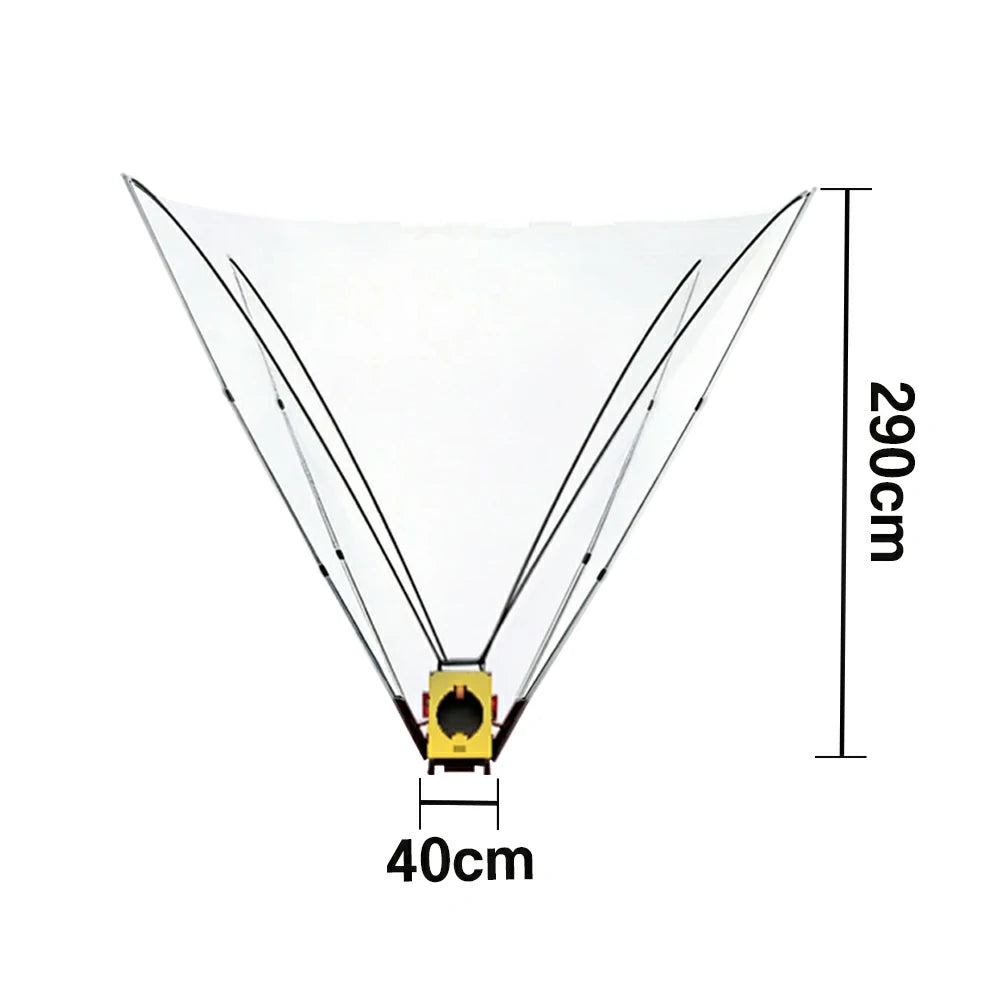 DUNK MASTER Portable Basketball Shooting Machine - Foldable Mobile Design, Reinforced Steel Frame, Silent Wheels for Multi-Surface Use - Yellow