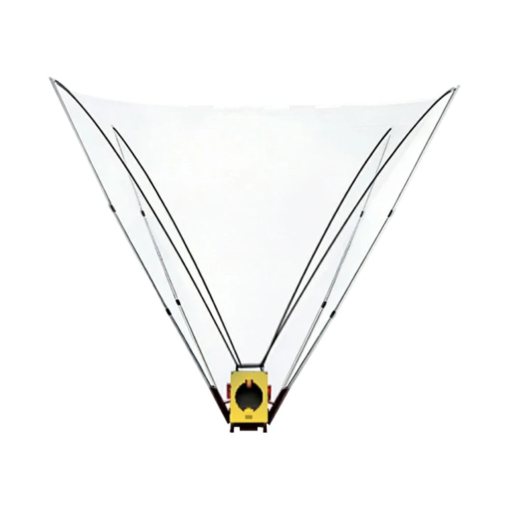 DUNK MASTER Portable Basketball Shooting Machine - Foldable Mobile Design, Reinforced Steel Frame, Silent Wheels for Multi-Surface Use - Yellow