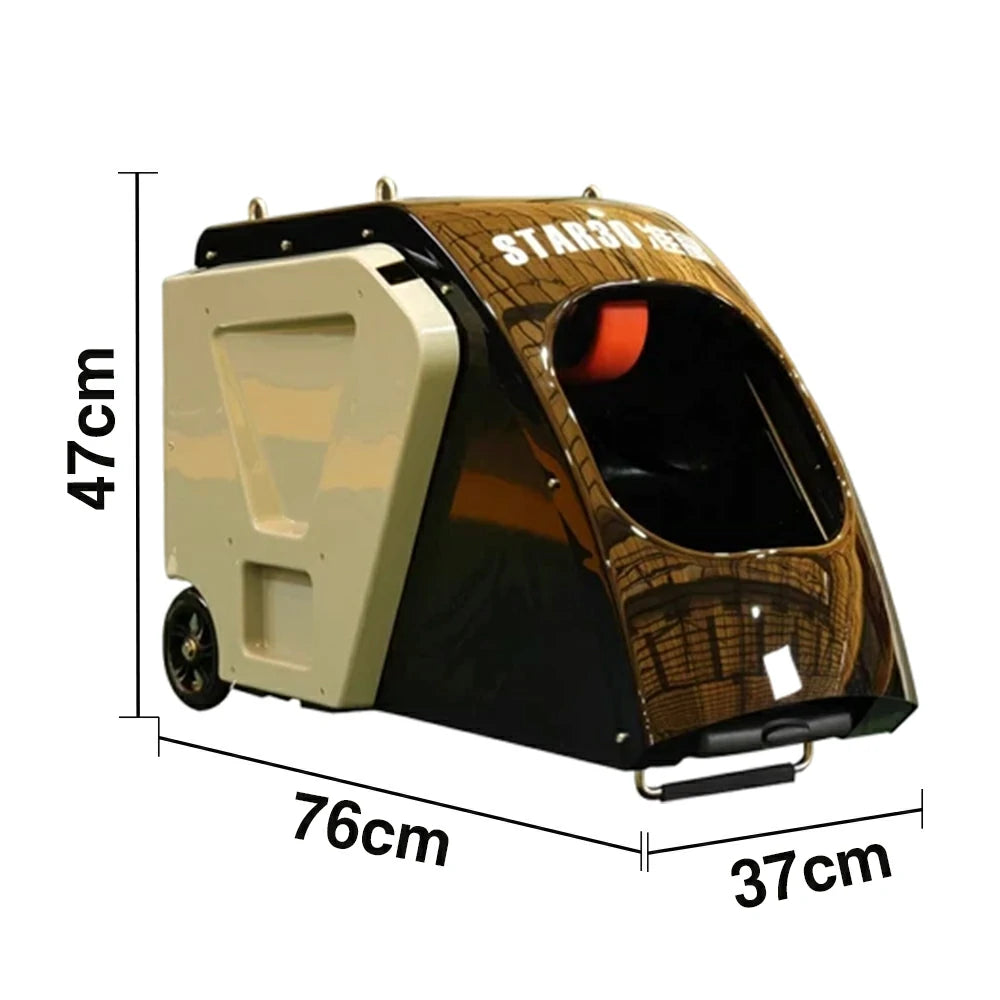 DUNK MASTER Portable Basketball Shooting Machine - Multi-Spot Training, Silicone Tyre Wheels, 3.4m High Net for Faster Ball Return