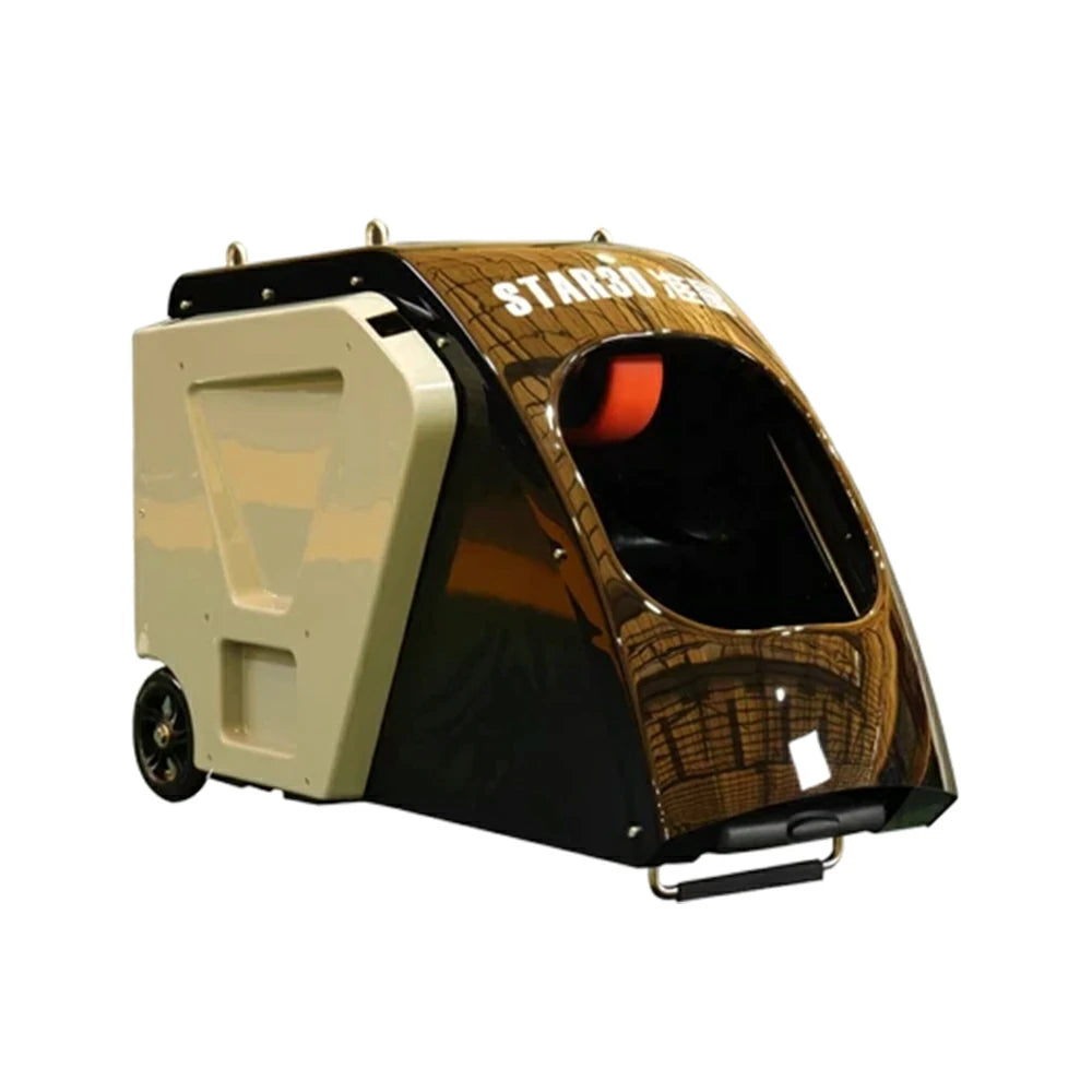 DUNK MASTER Portable Basketball Shooting Machine - Multi-Spot Training, Silicone Tyre Wheels, 3.4m High Net for Faster Ball Return