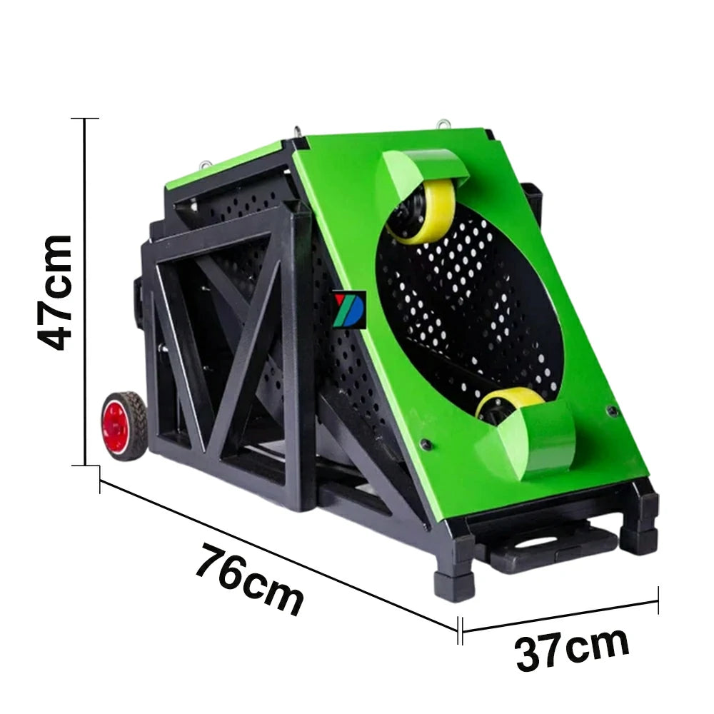 DUNK MASTER Portable Basketball Shooting Machine - Multi-Spot Training, Silicone Tyre Wheels, Professional Training-Grade Rebound System - Green