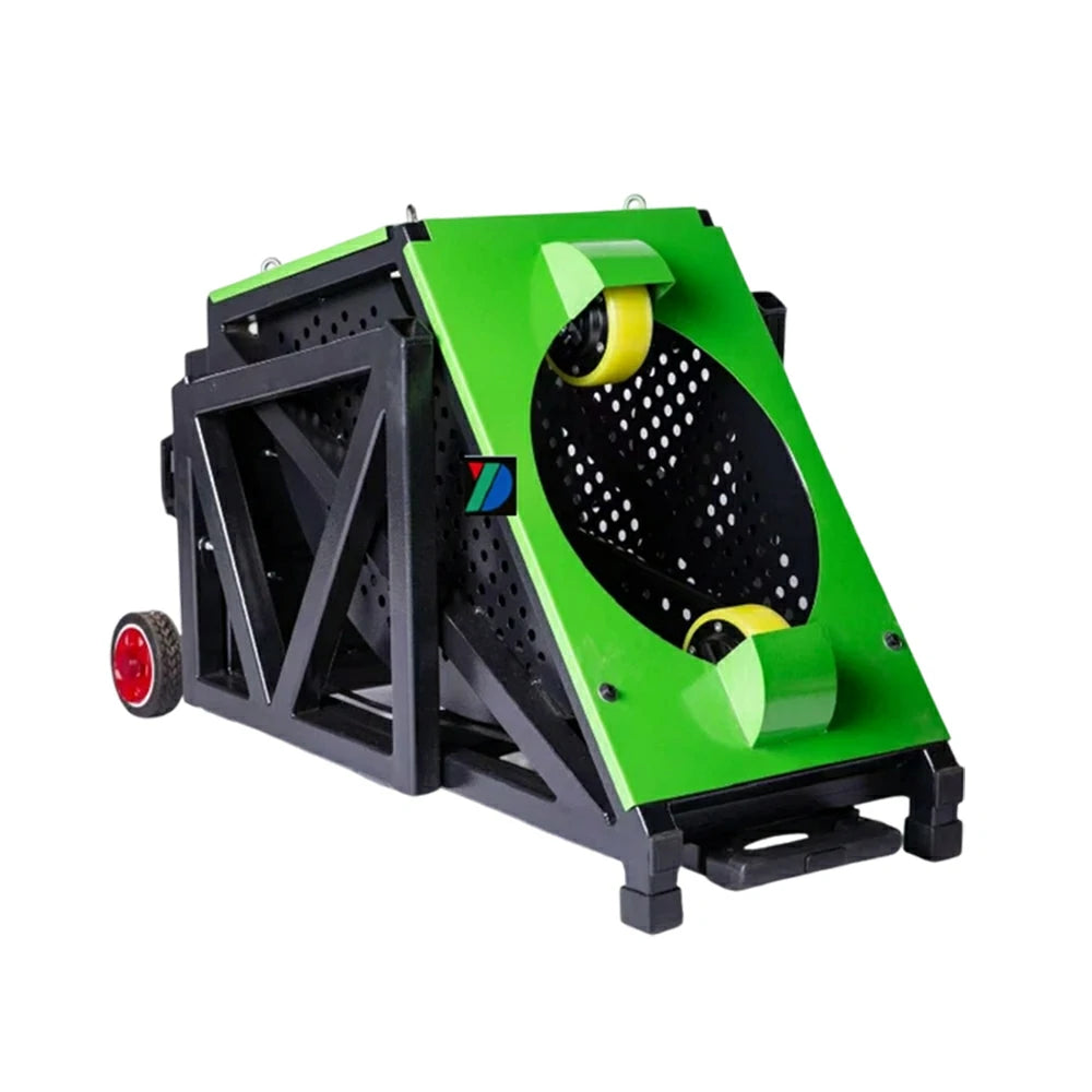 DUNK MASTER Portable Basketball Shooting Machine - Multi-Spot Training, Silicone Tyre Wheels, Professional Training-Grade Rebound System - Green