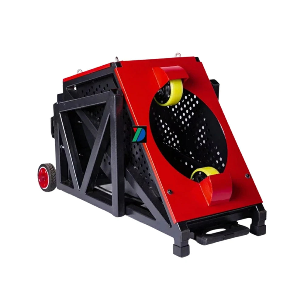 DUNK MASTER Portable Basketball Shooting Machine - Multi-Spot Training, Silicone Tyre Wheels, Professional Training-Grade Rebound System - Red