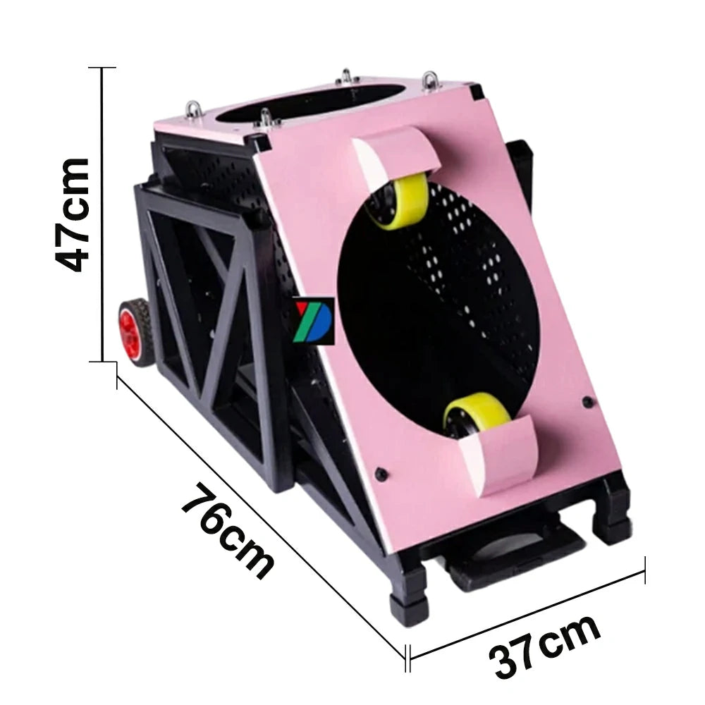 DUNK MASTER Portable Basketball Shooting Machine - Multi-Spot Training, Silicone Tyre Wheels, Professional Training-Grade Rebound System - Pink