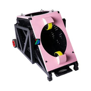 DUNK MASTER Portable Basketball Shooting Machine - Multi-Spot Training, Silicone Tyre Wheels, Professional Training-Grade Rebound System - Pink