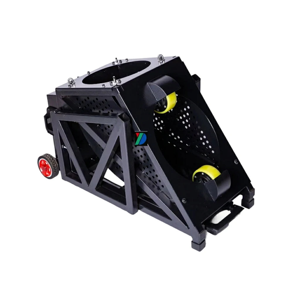 DUNK MASTER Portable Basketball Shooting Machine - Multi-Spot Training, Silicone Tyre Wheels, Professional Training-Grade Rebound System - Black