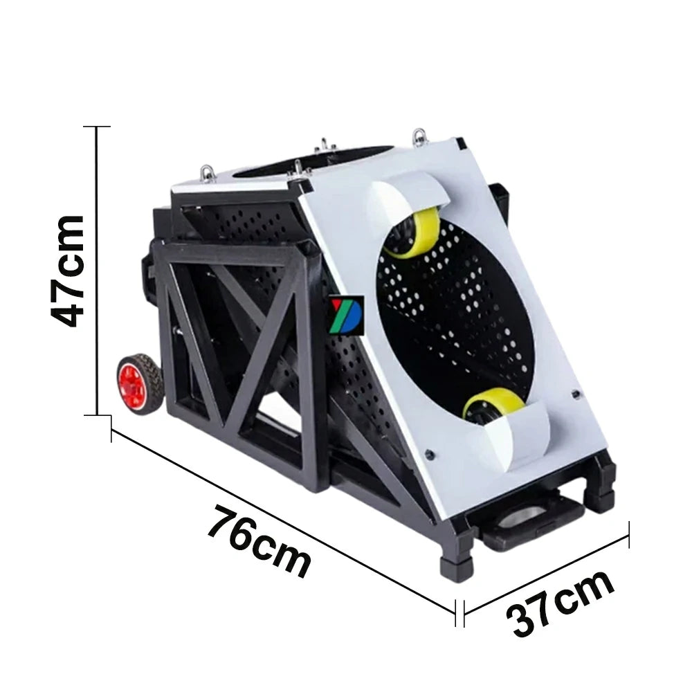 DUNK MASTER Portable Basketball Shooting Machine - Multi-Spot Training, Silicone Tyre Wheels, Professional Training-Grade Rebound System - White