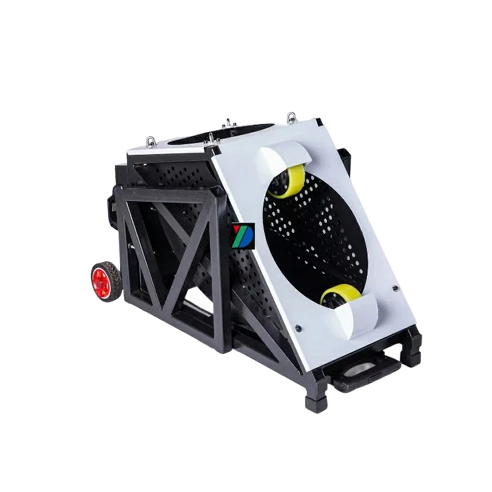 DUNK MASTER Portable Basketball Shooting Machine - Multi-Spot Training, Silicone Tyre Wheels, Professional Training-Grade Rebound System - White