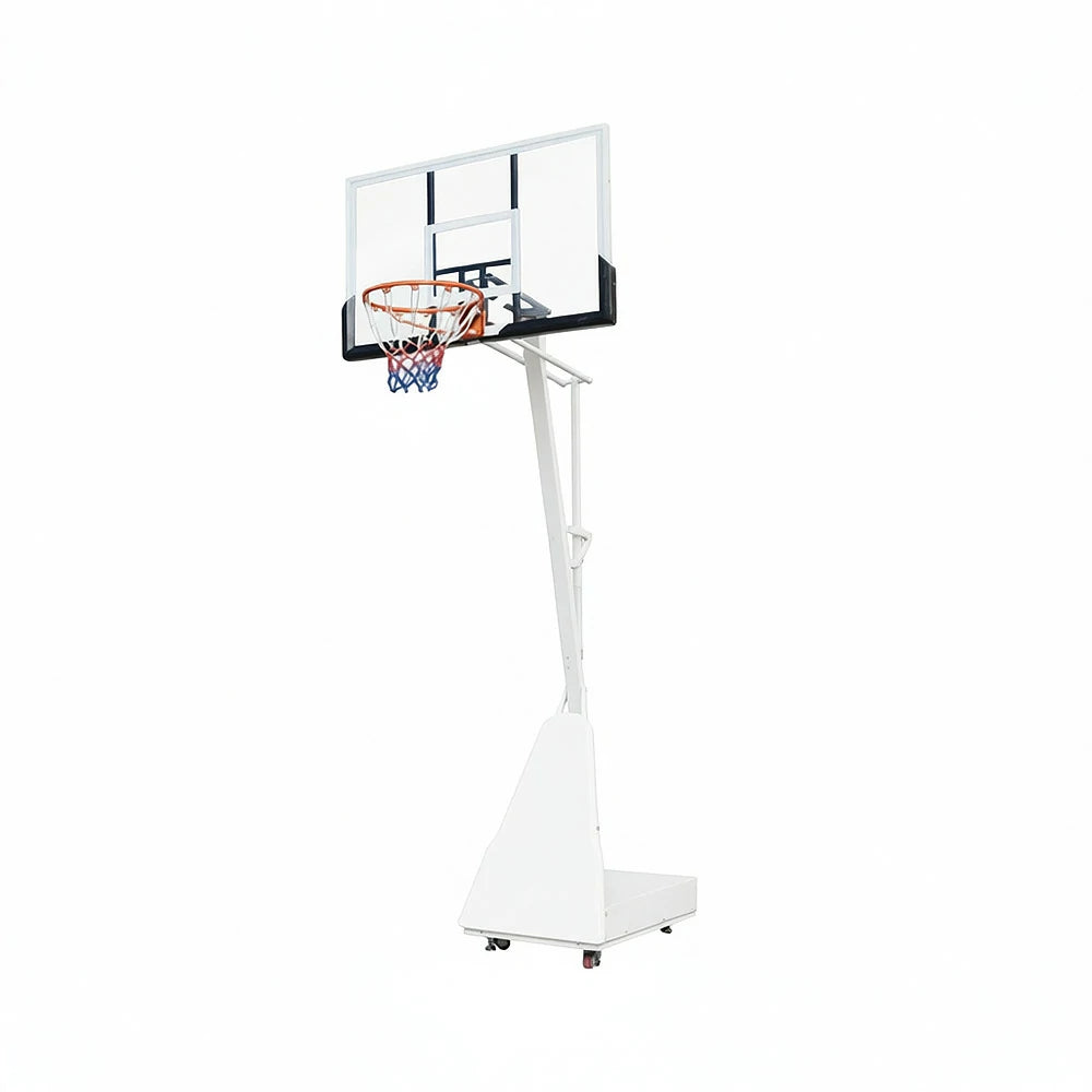 DUNK MASTER M024S Basketball System Portable Basketball Stand Ring Hoop Ironman - White