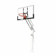 DUNK MASTER M029 Basketball System  In Ground Basketball Stand Ring Hoop Ironman Heavy Duty Professional - White