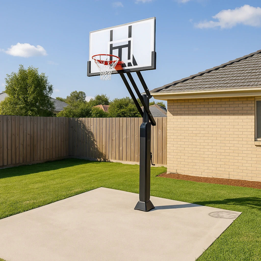 DUNK MASTER M029 Basketball System  In Ground Basketball Stand Ring Hoop Ironman Heavy Duty Professional