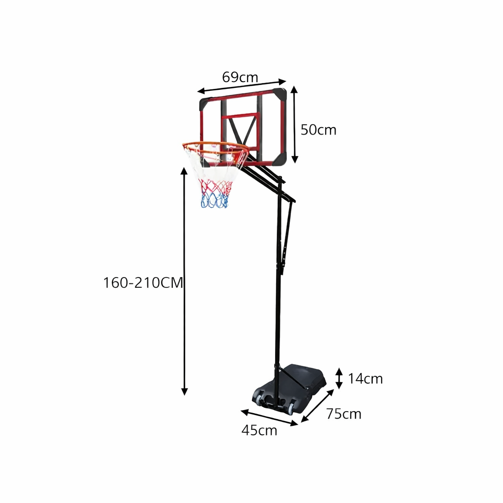 DUNK MASTER ACE C QIAN Basketball System Portable Basketball Stand Ring Hoop Ironman