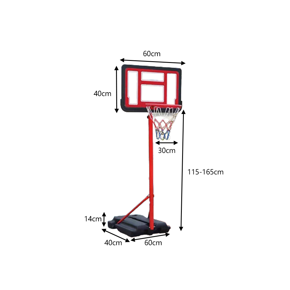 DUNK MASTER M0181 Basketball System Portable Basketball Stand Ring Hoop Ironman