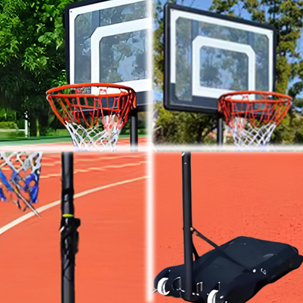 DUNK MASTER M0182 Basketball System Portable Basketball Stand Ring Hoop Ironman