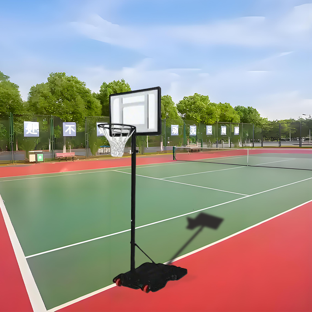 DUNK MASTER M0182Y Basketball System Portable Basketball Stand Ring Hoop Ironman