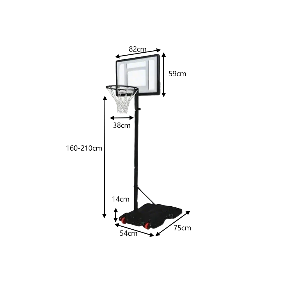 DUNK MASTER M0182Y Basketball System Portable Basketball Stand Ring Hoop Ironman