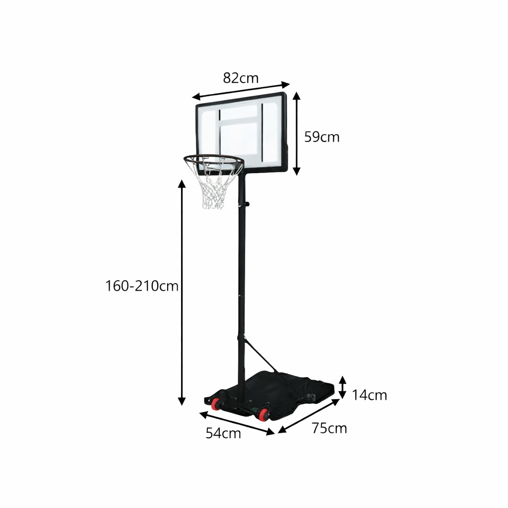 DUNK MASTER M0182Y Basketball System Portable Basketball Stand Ring Hoop Ironman