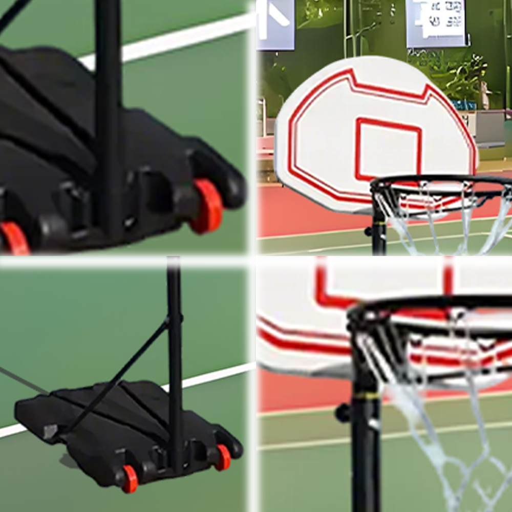 DUNK MASTER M018Y Basketball System Portable Basketball Stand Ring Hoop Ironman