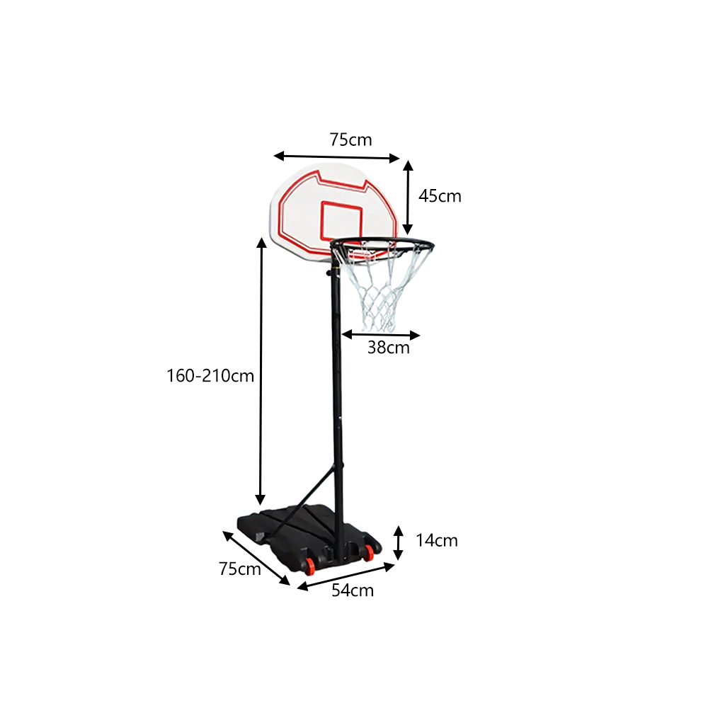 DUNK MASTER M018Y Basketball System Portable Basketball Stand Ring Hoop Ironman