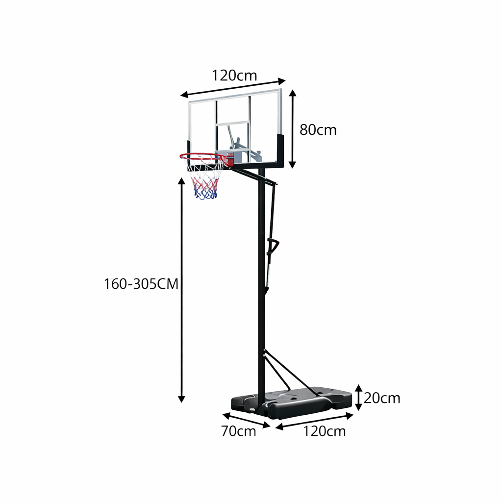 DUNK MASTER M021 Basketball System Portable Basketball Stand Ring Hoop Ironman