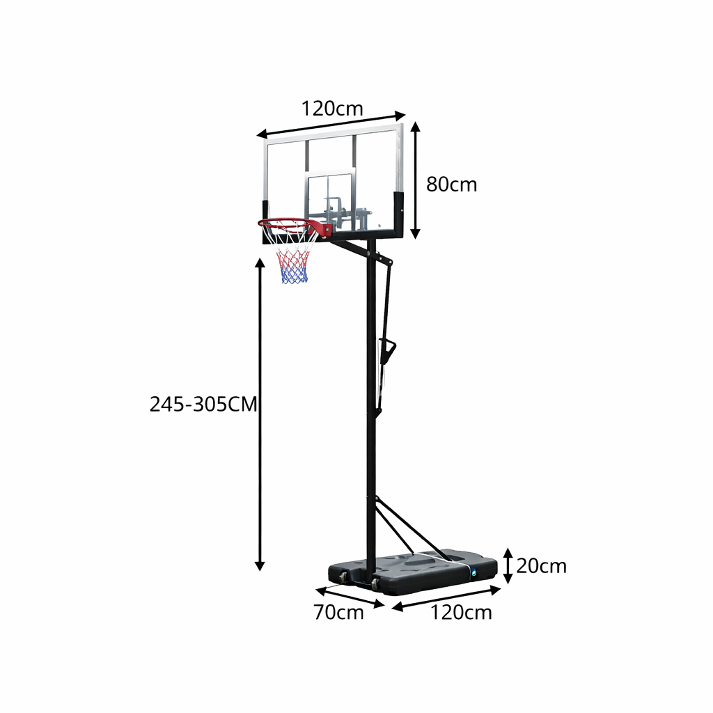 DUNK MASTER M042 Basketball System Portable Basketball Stand Ring Hoop Ironman
