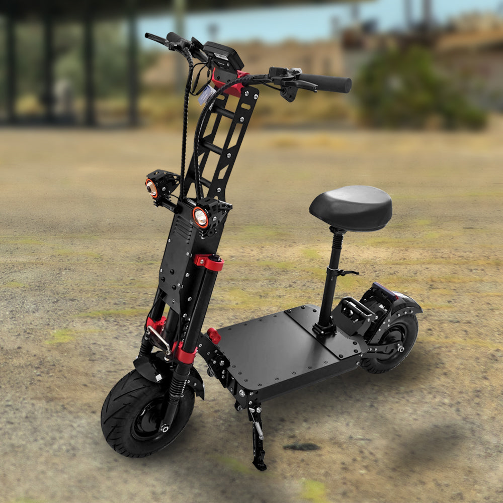 GLIDER 60V Dual Motors 7000W 40Ah Electric Scooter Foldable Double Motors - Black Red