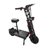 60V 7000W(3500w*2) 40Ah Electric Scooter Foldable Double Motors - Black Red