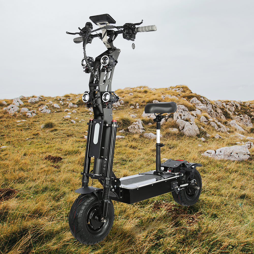 GLIDER 72V Dual Motors 8000W 40Ah Electric Scooter Foldable Dual Motors - Black