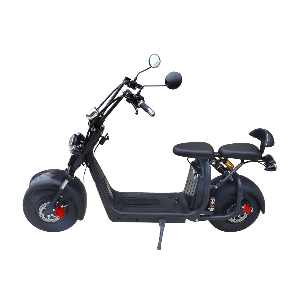 C07AP 2000W 60V 20AH Electric Scooter Big Wheel Motorcycle Scooter Adult Riding - Black