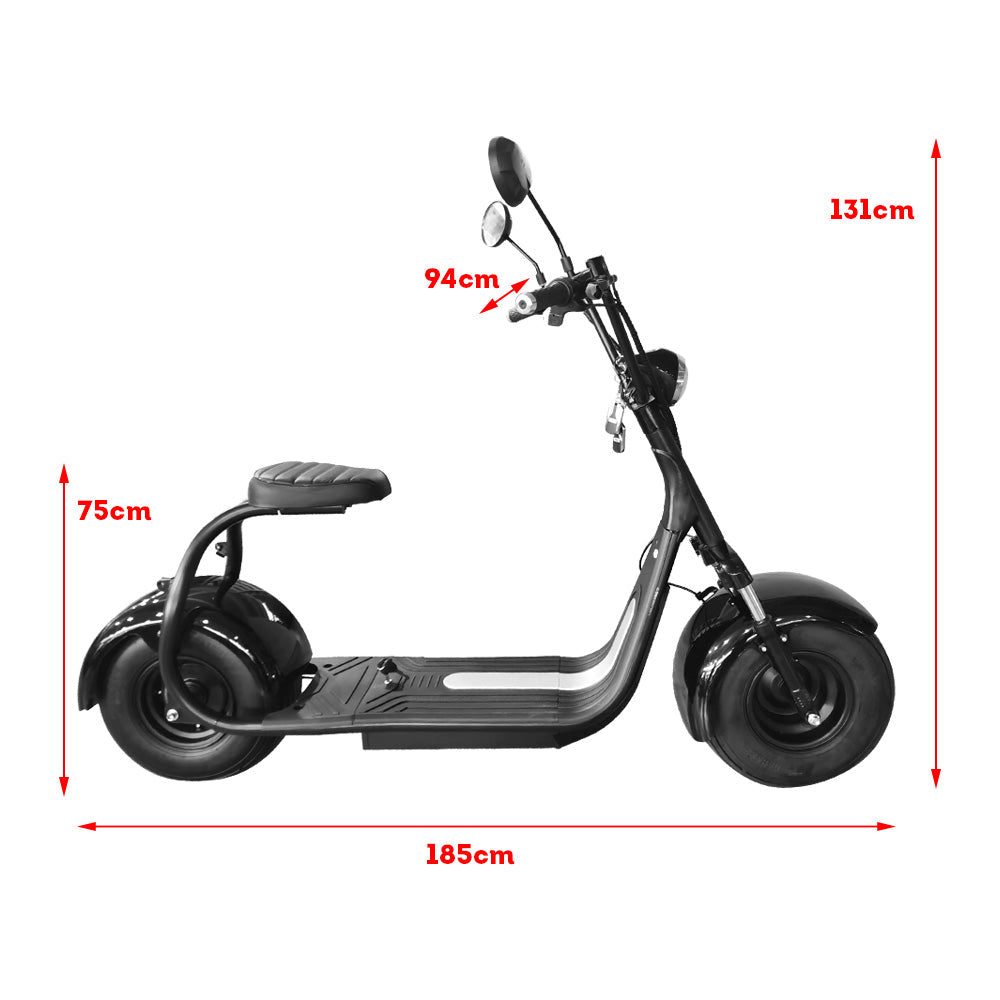 1500W SMD201 Electric Scooter Big Wheel Motorised Adult Riding