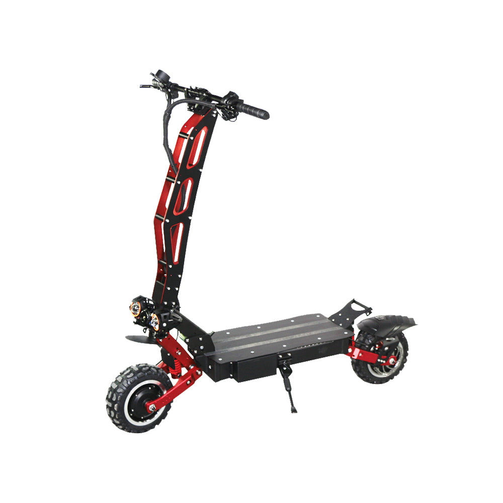 GLIDER ES-M8-Max Dual Motors 5600W 60V 21Ah Foldable Electric Scooter Portable LED Display Device - Black&Red