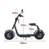 1500W SMD201 Electric Scooter Big Wheel Motorised Adult Riding