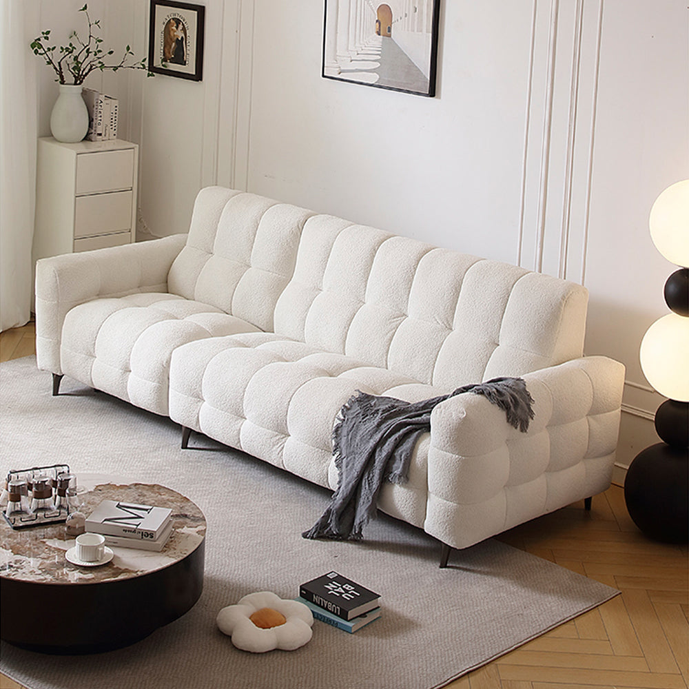 LUXORA FC1026 265cm Length Solid Wood Frame Corduroy Fabric Electric Sofa