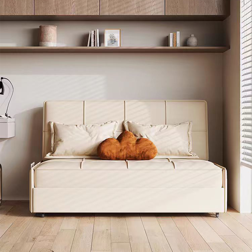 LUXORA FC1040 100/120/135/150cm Steel Frame Sofa Solid Wood Sofa Bed