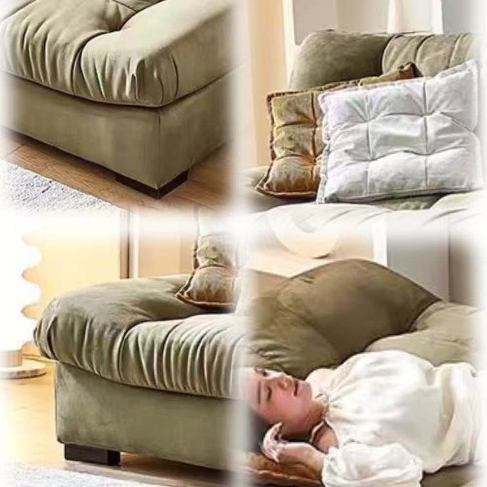 LUXORA FC1043 Solid Wood 195/240cm Sofa Down Feathers and Plush Cotton Filling Sofa Bed