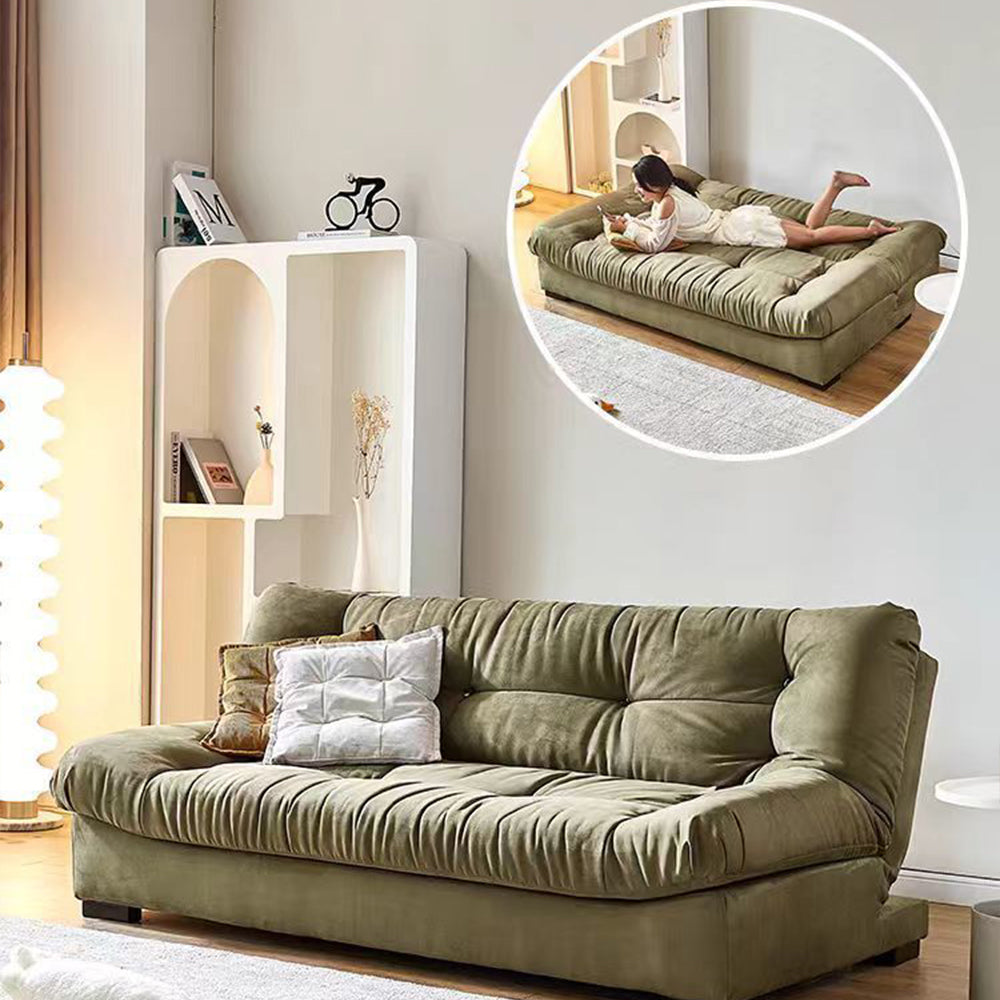 LUXORA FC1043 Solid Wood 195/240cm Sofa Down Feathers and Plush Cotton Filling Sofa Bed