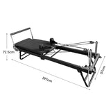 Multi-purpose Foldable Steel Frame Pilates Reformer Pilates Tables-Black