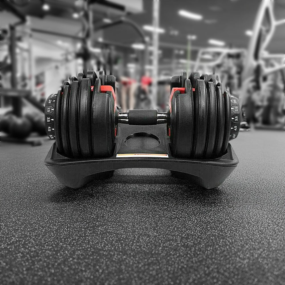 FITPRO 24kg/24kgx2 Adjustable Dumbbell Exercise Equipment Weight Fitness Home Gym Smith Machine