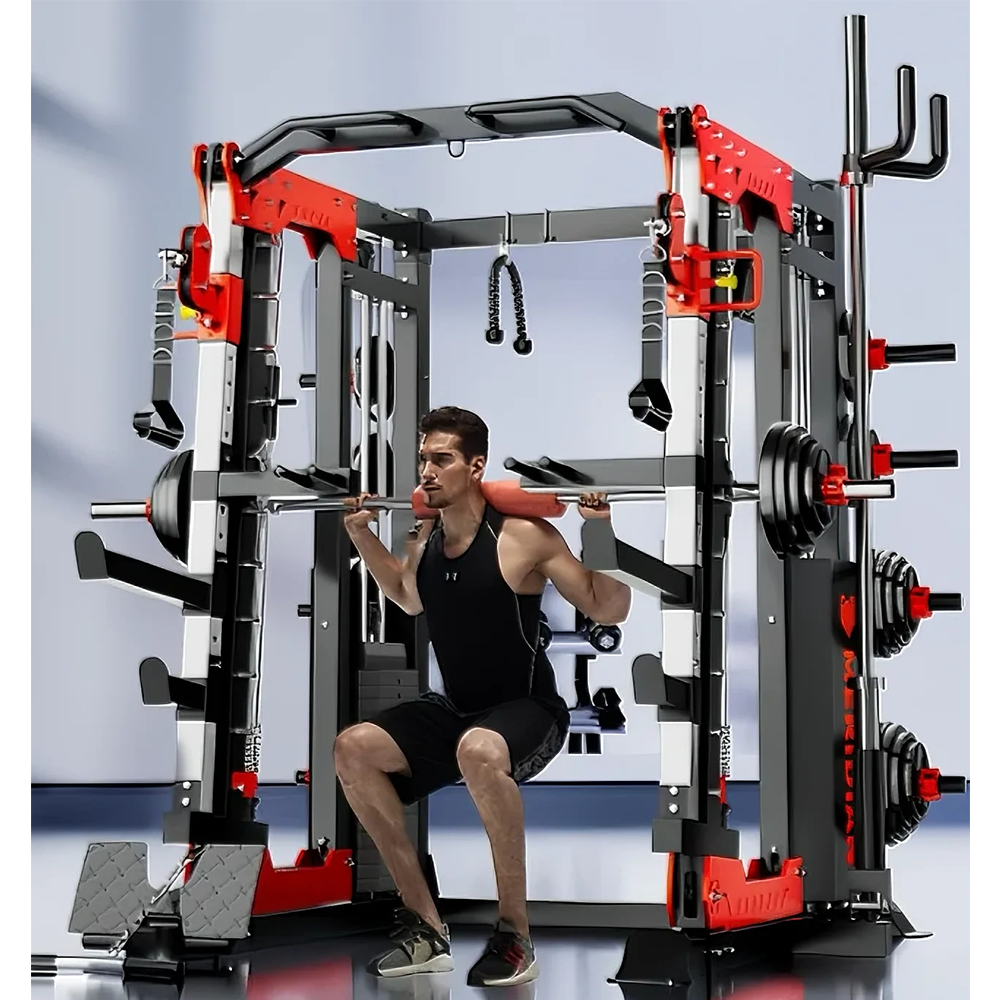 MERIDIAN 007 Multi Function Power Rack Squat Cage Weight Train Equipment  Home Gym Smith Machine