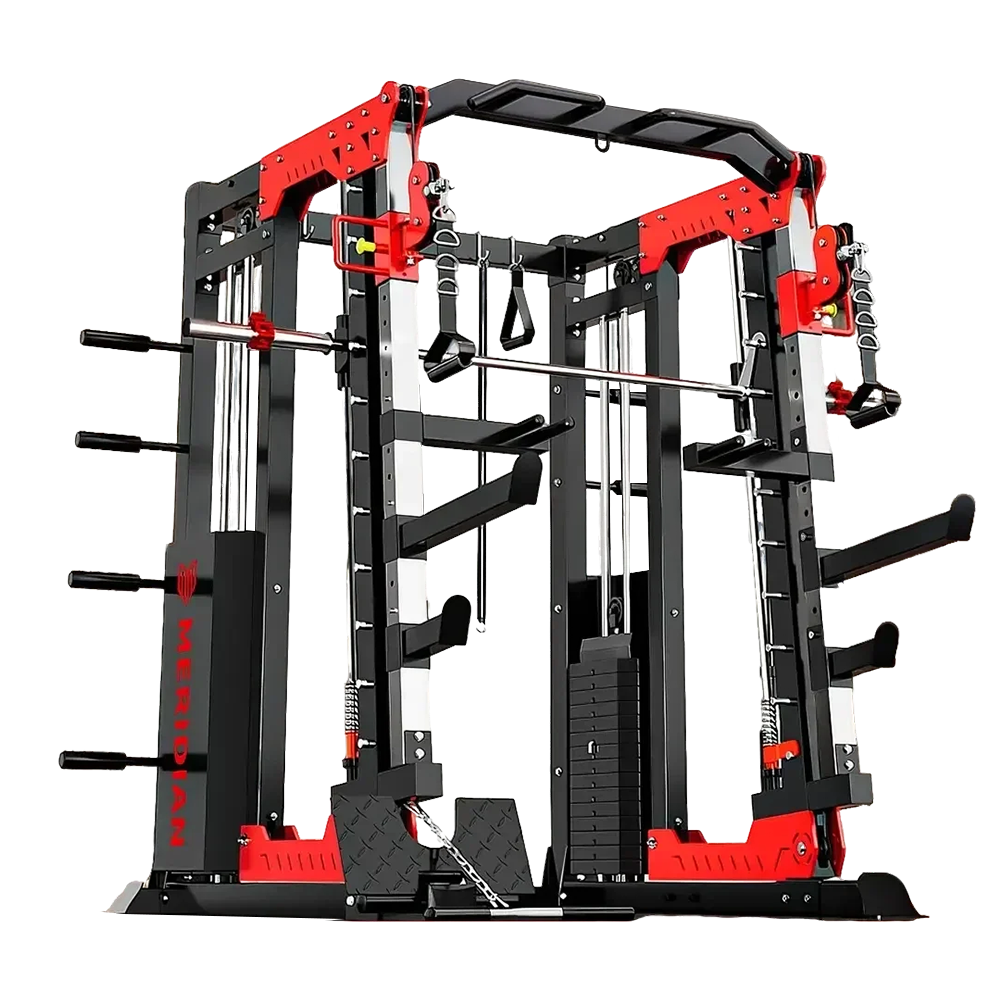MERIDIAN 007 Multi Function Power Rack Squat Cage Weight Train Equipment  Home Gym Smith Machine