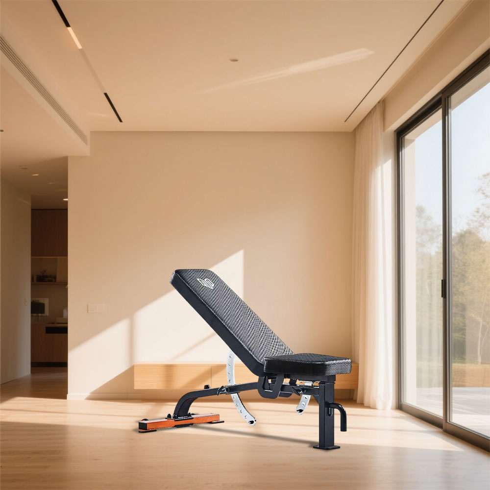 MERIDIAN B5 134.6cm Home Fitness Gear Front Rollers Heavy - Duty Thick Pipes Dumbbell Bench Press Home Gym