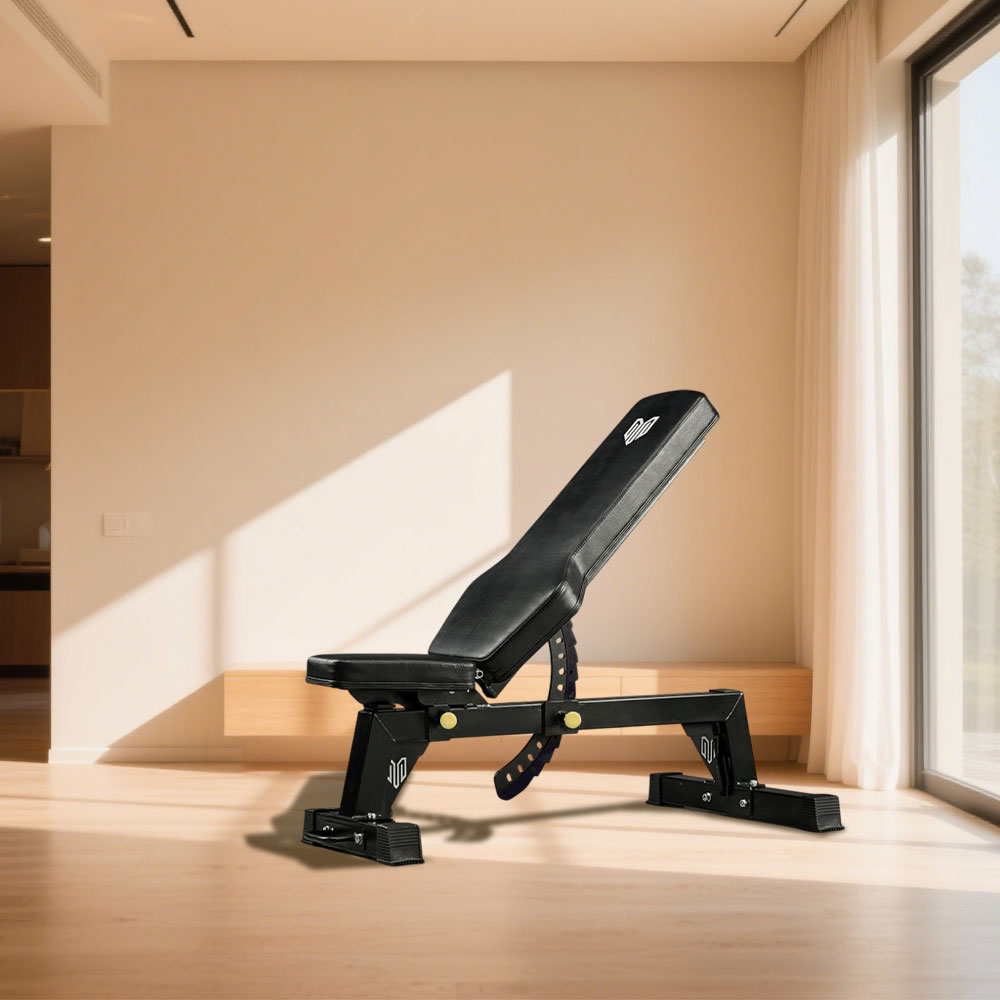 MERIDIAN B7 Tank-Level Commercial-Grade Dumbbell Bench – Heavy-Duty 75x75mm Steel Frame, Adjustable Design, 800kg Load Capacity, Home Gym with Front Rollers