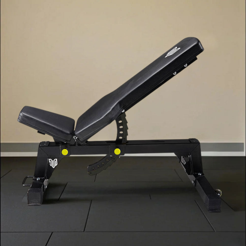 MERIDIAN B7 Tank-Level Commercial-Grade Dumbbell Bench – Heavy-Duty 75x75mm Steel Frame, Adjustable Design, 800kg Load Capacity, Home Gym with Front Rollers