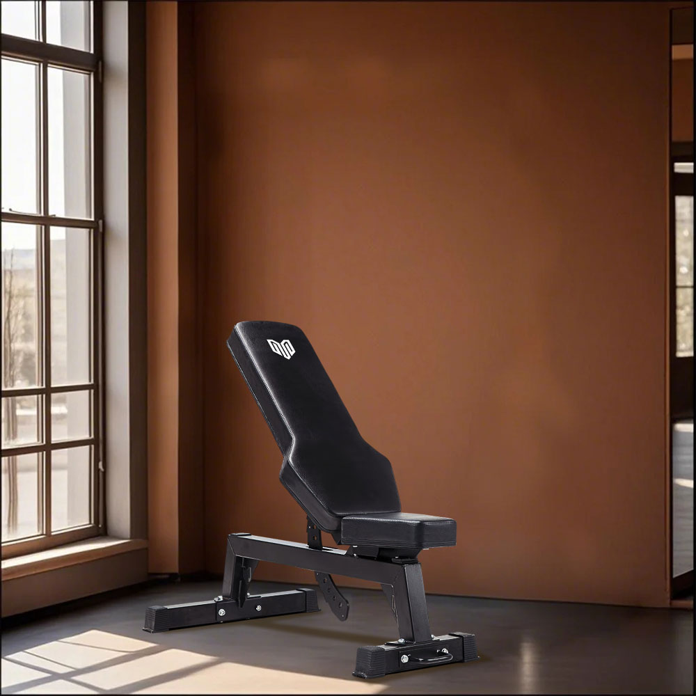 MERIDIAN B7 Tank-Level Commercial-Grade Dumbbell Bench – Heavy-Duty 75x75mm Steel Frame, Adjustable Design, 800kg Load Capacity, Home Gym with Front Rollers